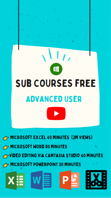 Advanced User free courses in urdu / hindi