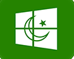 Green colored circle logo having Windows icon in center also includes a moon and star